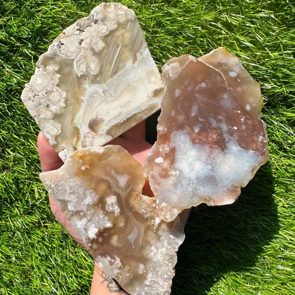 Flower Agate Crystal Slab - Picture 4 of 4